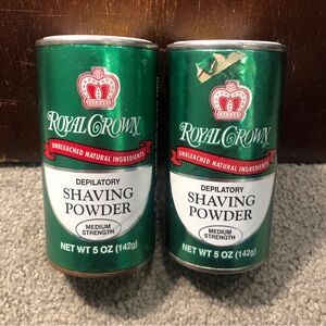 X2 Royal Crown Depilatory Shaving Powder MEDIUM Strength Lemon Lime 5oz